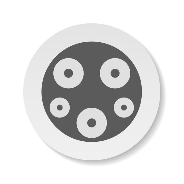 Illustration showing the head-on view of the J1772 type electric vehicle charger connector.